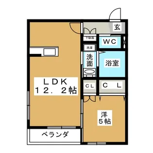 ヘーエンブルク【1階】の間取り