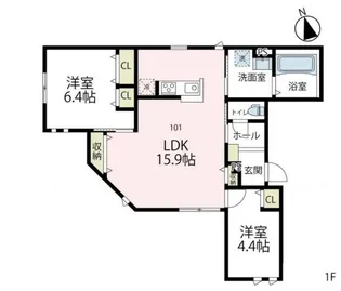 ボワ メゾン【1階】の間取り