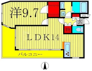 メイクスA棟【2階】の間取り