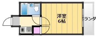 ラフォーレ助松【5階】の間取り