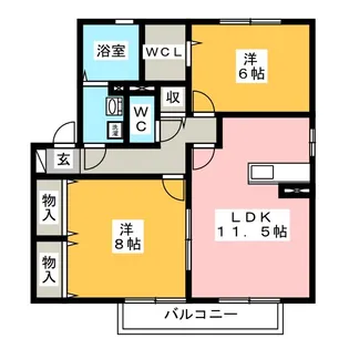 パティオ A【2階】の間取り