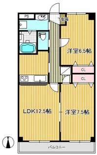 スカイコート【5階】の間取り