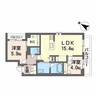 ミモザ コート【3階】の間取り