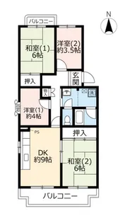URアミティ学園西町【5階】の間取り