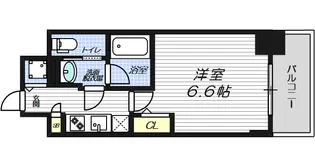 エスライズ難波EAST【6階】の間取り