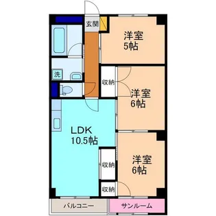 ファミリーポート入江【4階】の間取り