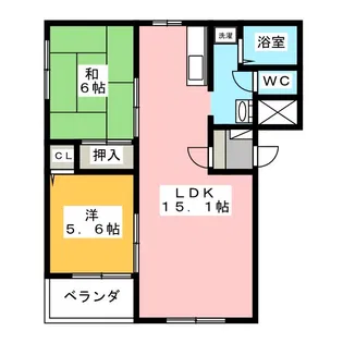 マンション静【3階】の間取り