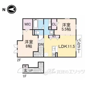 グランデュオ2番館【2階】の間取り