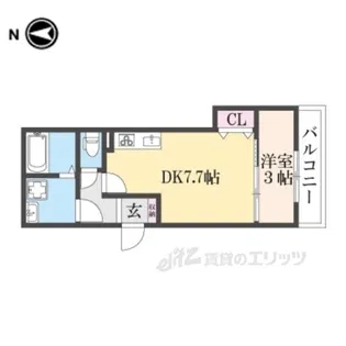 パークス山科【2階】の間取り