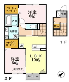 新潟県加茂市幸町1【アパート】の間取り