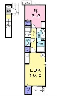 レ・セーナ沖洲A棟【2階】の間取り