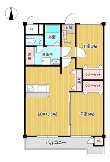 宇都宮ロイヤルコーポ【5階】の間取り