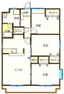 エヴァーグリーン【3階】の間取り