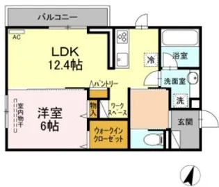 グリシーヌ串戸【2階】の間取り