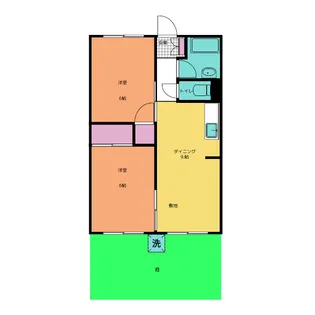 大雄山マンション【1階】の間取り