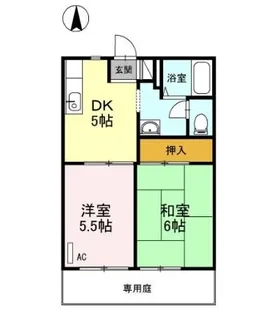 リッツハウス古川【1階】の間取り