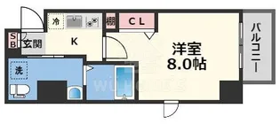 メインステージ西天満 T’s square【11階】の間取り