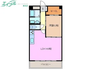 シャトレ桑名【6階】の間取り