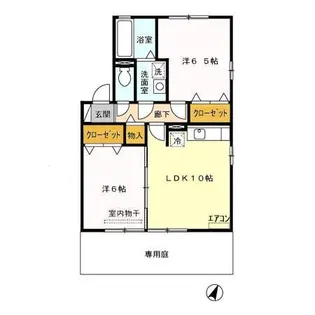 グランヴェール A【1階】の間取り