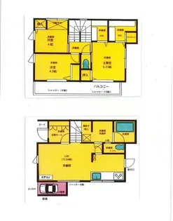 東京都世田谷区上北沢1【一戸建】の間取り