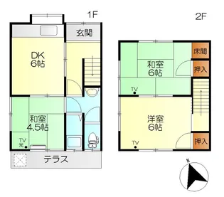 Sアパートの間取り