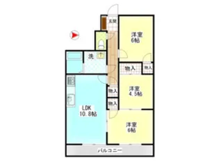 ネクスト倉田 西館【6階】の間取り