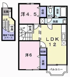兵庫県加東市上中3【アパート】の間取り