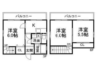 アルカス二条【5階】の間取り