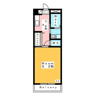 エムワンクルーズ東浅井【1階】の間取り