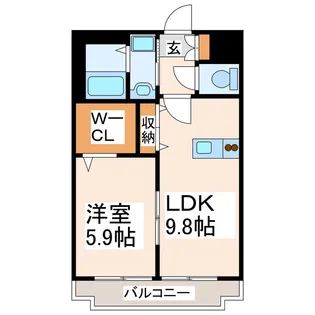 o-heドリュー【8階】の間取り