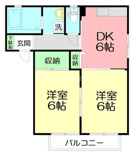 神奈川県秦野市西大竹【アパート】の間取り