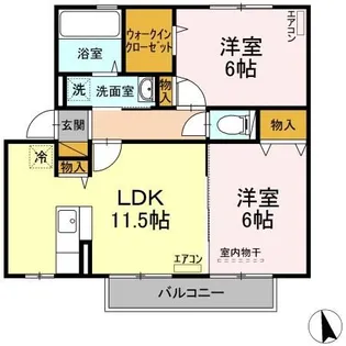 茨城県稲敷郡阿見町本郷2【アパート】の間取り