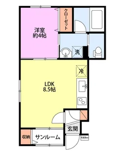 ミルズグランディール川崎A【1階】の間取り