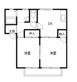 サウスゲートコーポ A棟【1階】の間取り