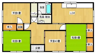 山梨県甲府市屋形3【一戸建】の間取り
