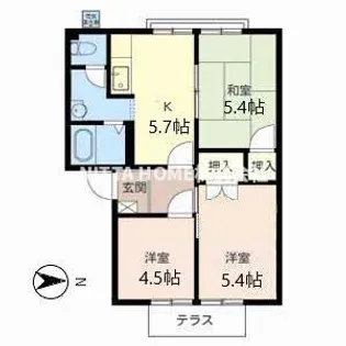 メゾン菖蒲台【1階】の間取り