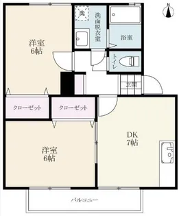 ウィズペットハッピネス【1階】の間取り