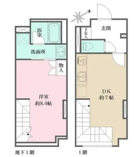 Fika大井町【1階】の間取り