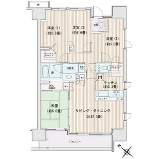 エスティメゾン豊洲レジデンスA【10階】の間取り