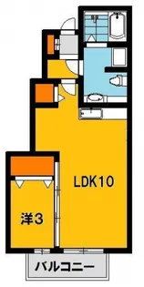 クレスト雅B【1階】の間取り