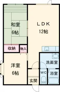 2LDKの間取り画像