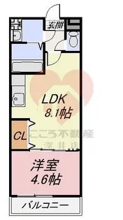 フジパレス堺大浜III番館【2階】の間取り