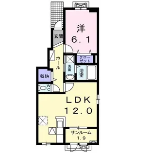 新潟県見附市学校町1【アパート】の間取り