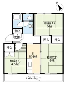 UR桃山南【3階】の間取り