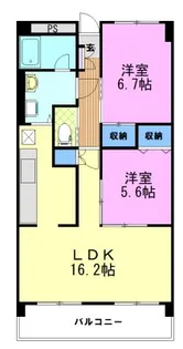 三向ハイツ元今泉【5階】の間取り