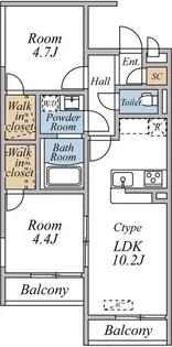リブリ・フォンテーヌ【1階】の間取り