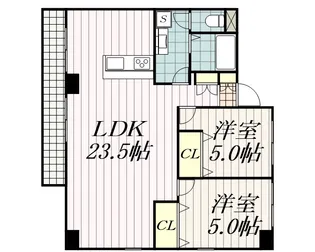 白樺フラッツ【4階】の間取り