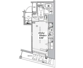メイクスデザイン品川戸越【7階】の間取り