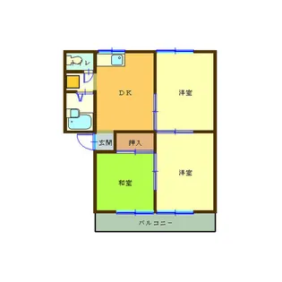 アオイハイツ【2階】の間取り