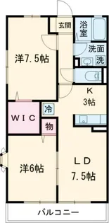 クレスト宇奈根【2階】の間取り